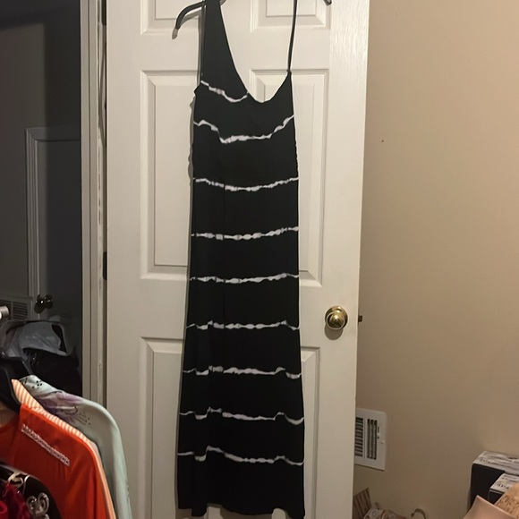Gianni Bini Tye Dye one shoulder maxi dress-L - Picture 2 of 4